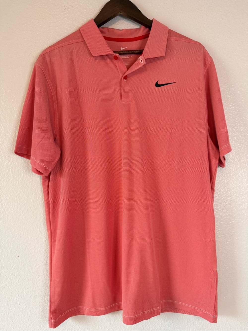 Nike Golf Dri-FIT Men’s Polo Shirt Coral Pink Large Standard Fit